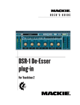 Mackie DSR-1 User`s guide