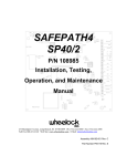 Wheelock SAFEPATH4 SP40/2 Instruction manual