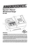 Master-force 252-8036 Operator`s manual