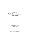 Quality Fiber and RF GMC200 User guide