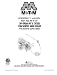 Mi-T-M CW-GASOLINE Operator`s manual