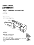 Craftsman 315.177530 Operator`s manual