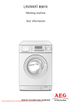 AEG LAVAMAT 86810 Operating instructions
