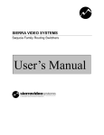 Sierra Video VS User`s manual