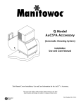 Manitowoc J420 Specifications