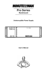 Minuteman Pro 1400r User`s manual