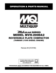 MULTIQUIP MVH-200DA2 Specifications