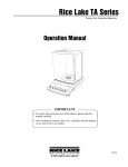 Rice Lake TS Series Specifications