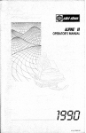 BOMBARDIER Alpine II Operator`s manual