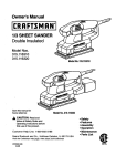 Craftsman 315.116320 Owner`s manual