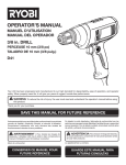 Ryobi D41 Operator`s manual