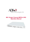 ADI Video Technologies MX1 Specifications