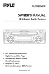 PYLE Audio PLCD22MRP Owner`s manual