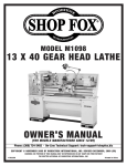 Woodstock SHOP FOX M1106 Specifications