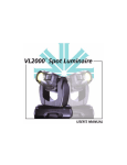 Vari Lite VL2000 User`s manual