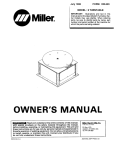 Miller Electric 5 TURNTABLE Owner`s manual