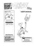 Weslo 310 CS User`s manual