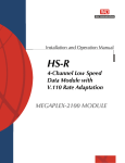 RAD Data comm Megaplex-2104 Specifications