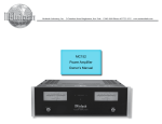 McIntosh MC152 Owner`s manual