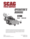Scag Power Equipment SM-72 Operating instructions