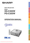 Sharp XG-C455W Operating instructions