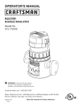 Craftsman 315.175342 Operator`s manual