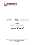 Crown FM-1 User`s manual