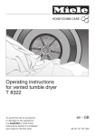 Miele T 8322 Operating instructions