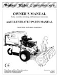Walker Rider Lawnmowers MS Owner`s manual