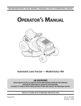 MTD Series 760 Operator`s manual