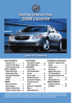 Chevrolet LUCERNE - NAVIGATION SYSTEM 2008 Operating instructions