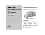 Sharp XL-HP707 Operating instructions