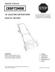 Craftsman 486.29281 Operating instructions