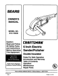 Craftsman 315.115030 Owner`s manual