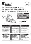RedMax GZ7000 Operator`s manual