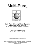 Multi-Pure MP750SB Owner`s manual