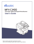 Muratec MFX-C3400 User`s guide