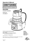 Craftsman 315.269211 Operator`s manual
