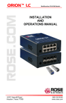 Rose electronics switch/hub Instruction manual