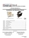 Marine Marvair SMM05ACP Installation manual