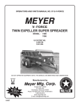 Meyer V-MAX 3954 Operators Specifications