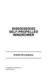 MacDon 9352 Operator`s manual