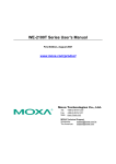 Moxa Technologies WE-2100T Series User`s manual