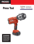 RIDGID RP 210 Operator`s manual