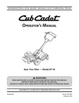 Cub Cadet RT 45 Operator`s manual