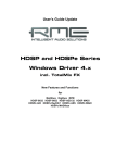 RME Audio OctaMic XTC User`s guide
