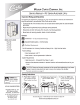 Curtis RU-600 Service manual