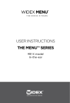 USER INSTRUCTIONS The MeNU™ SerieS