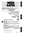 Weed Eater 530088137 Instruction manual