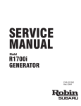 Robin America R1700 Service manual